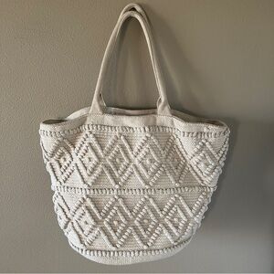 Shade & Shore Jacquard Print Blanket Tote Handbag